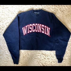 Cropped Wisconsin crewneck